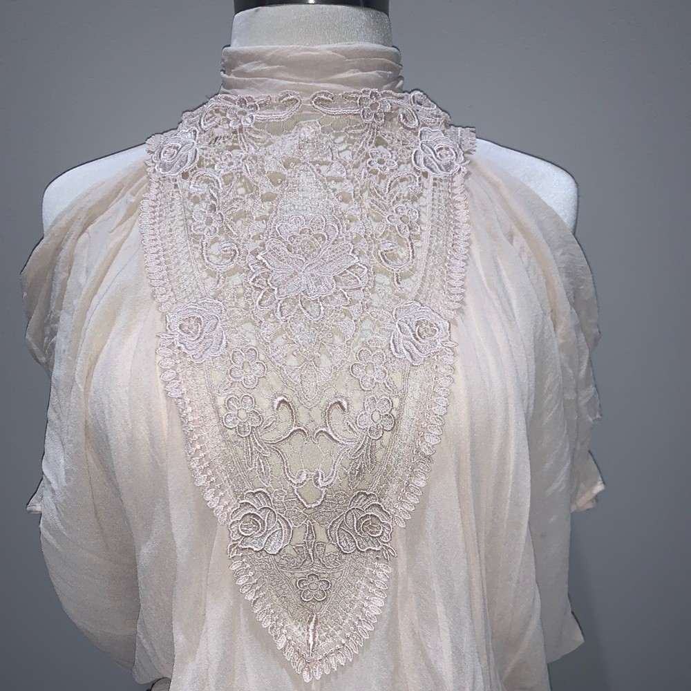100% Exclusive Silk Chiffon Robert Rodriguez Top